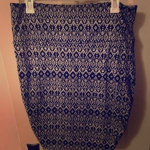 Torrid Stretch BodyCon Skirt Skull Pattern Size 0